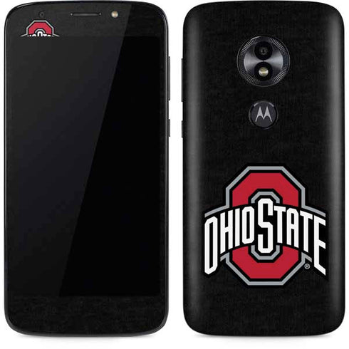 Ohio State University OSU Buckeyes Black Moto E5 Play Skin